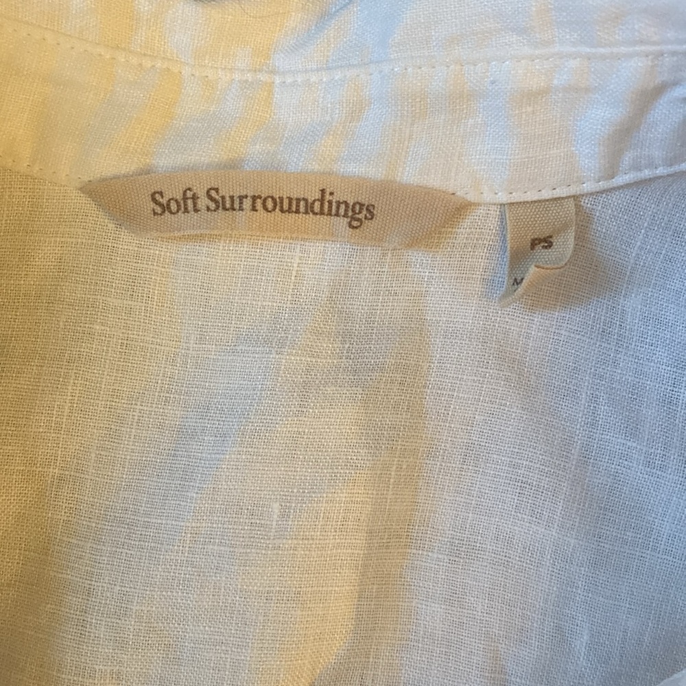 Soft Surroundings 100% Linen Button Down - image 4